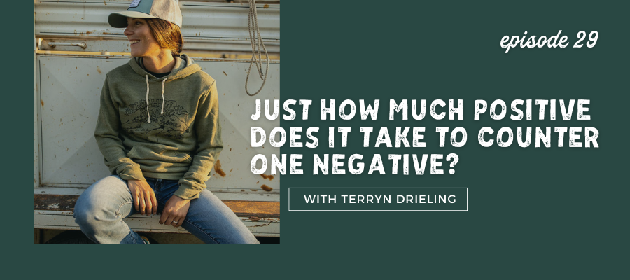 header graphic for Just How Much Positive Does It Take to Counter One Negative? [episode 29]